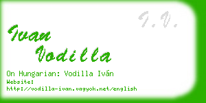 ivan vodilla business card